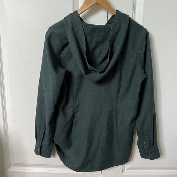 Outdoor Research Feedback Flannel Hoodie Womens S Green Button Up Gorpcore - Picture 8 of 8